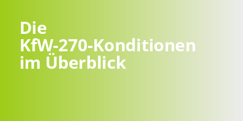 Die KfW-270-Konditionen im Überblick - photovoltaik.sh