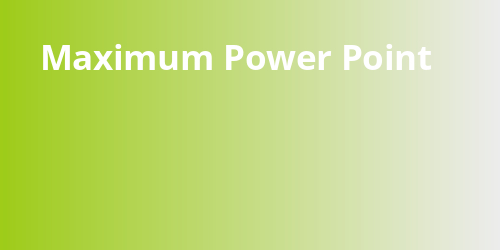 Maximum Power Point - photovoltaik.sh