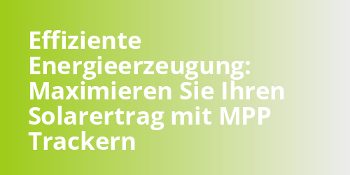Mpp Tracker Begriffserklärung , MPP-Tracker – FDAM