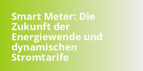 Smart Meter: Die Zukunft der Energiewende und dynamischen Stromtarife - photovoltaik.sh