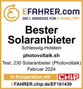 Bester Solaranbieter in Schleswig-Holstein. Test Februar 2024 von efahrer.com